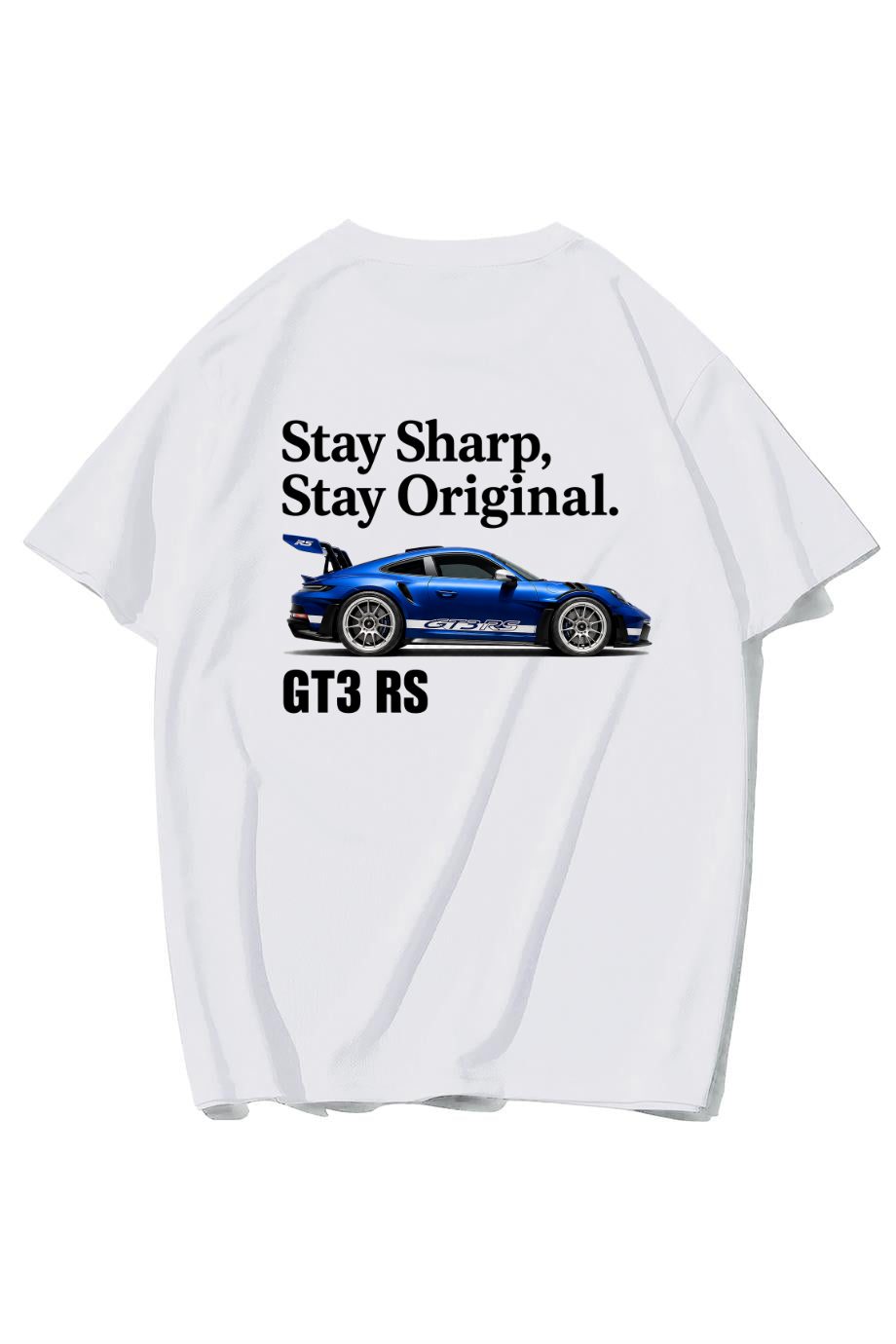 BRZ Collection Unisex Oversize Stay Sharp Stay Original T-shirt (BEYAZ)