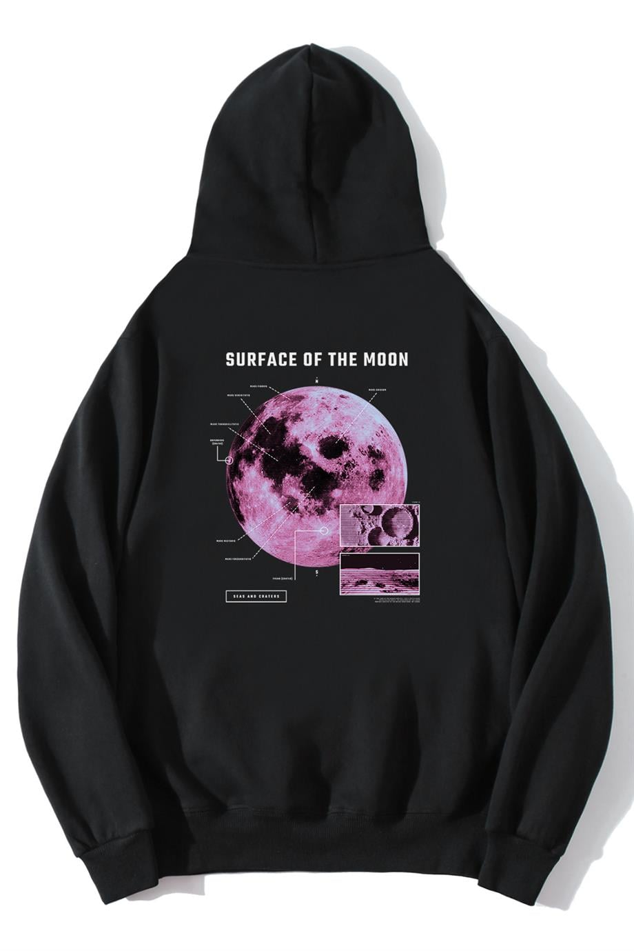 BRZ Collection Unisex Oversize Surface On The Moon Sweatshirt Hoodie