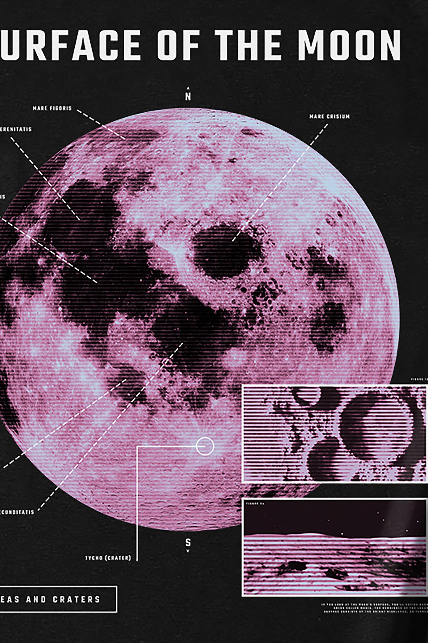 BRZ Collection Unisex Oversize Surface On The Moon T-shirt