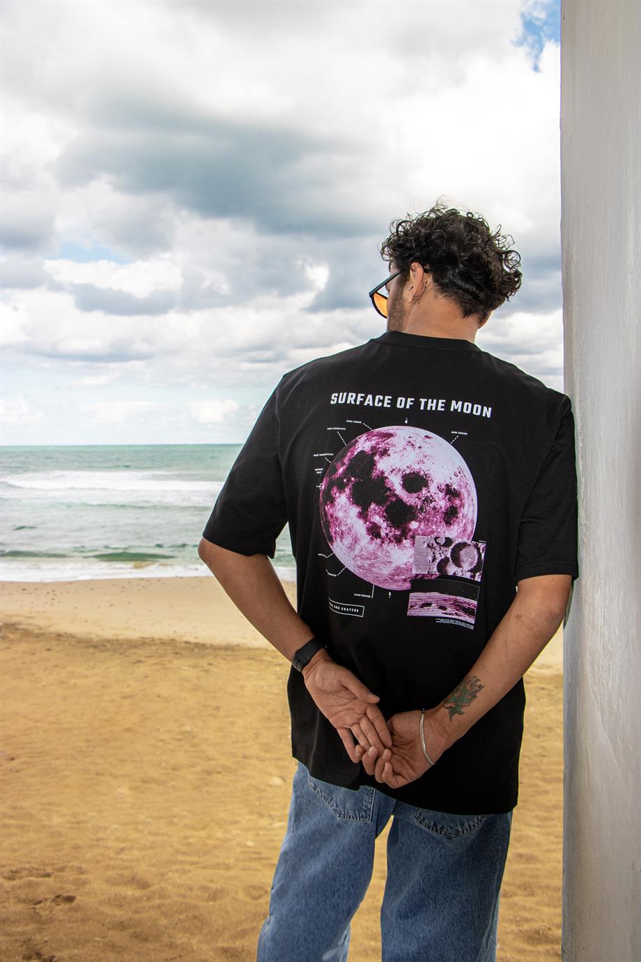 BRZ Collection Unisex Oversize Surface On The Moon T-shirt