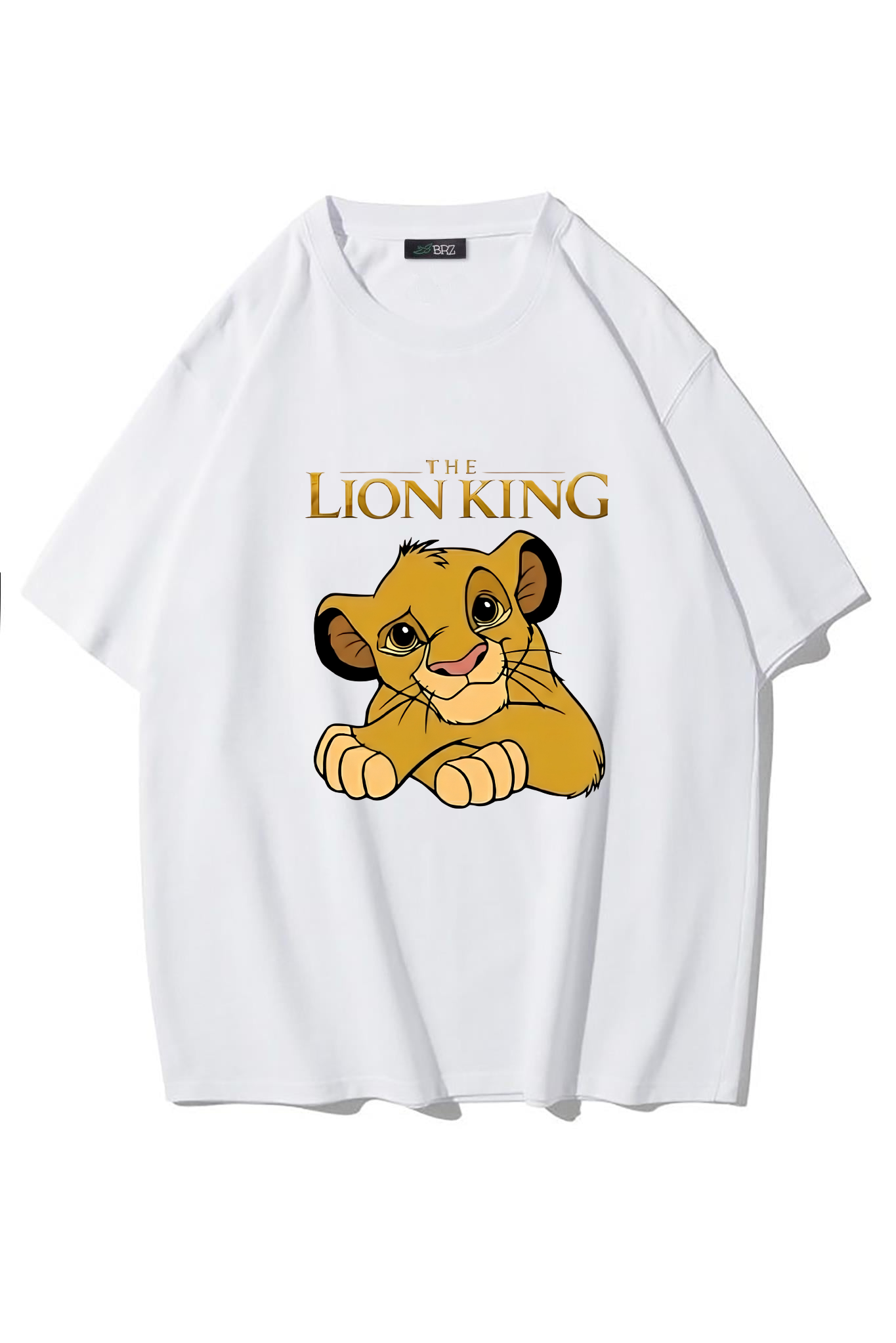 BRZ Collection Unisex Oversize The Lion King T-shirt (BEYAZ)