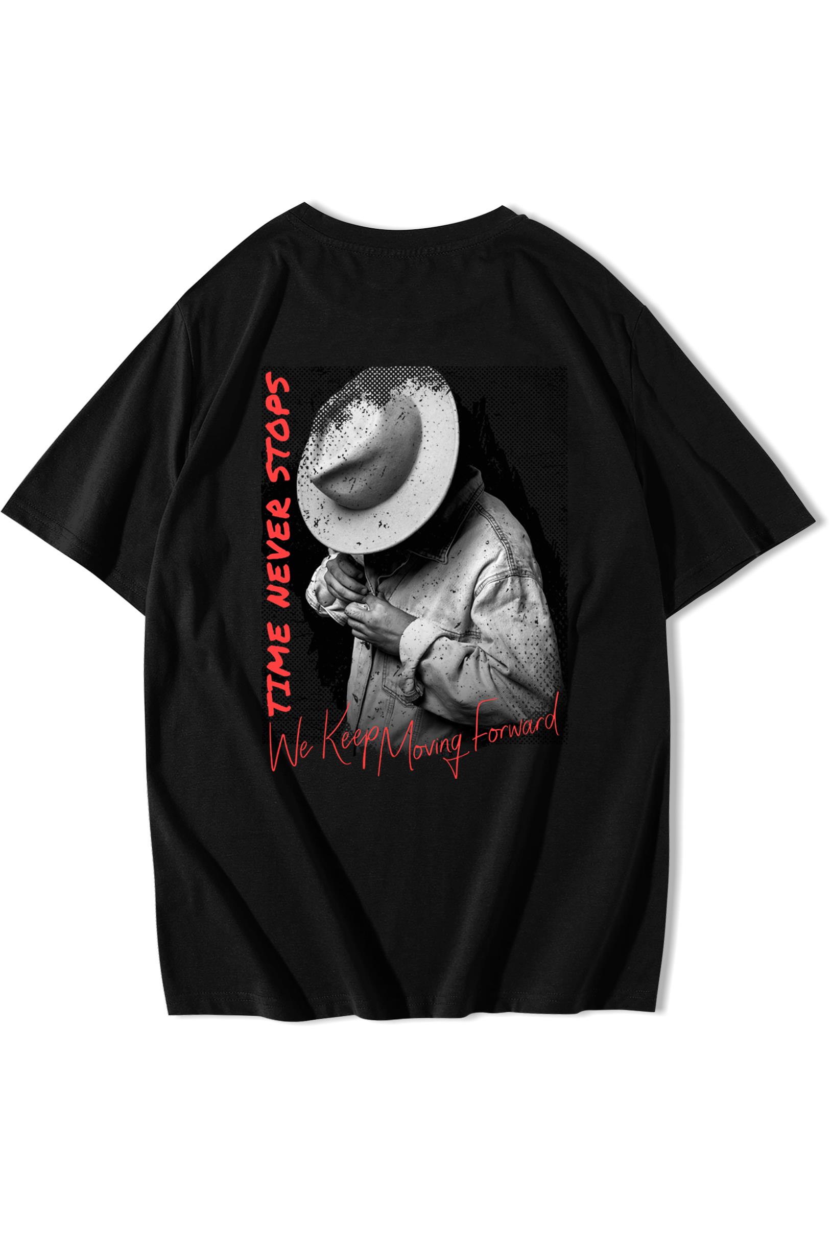 BRZ Collection Unisex Oversize Time Never Stops T-shirt