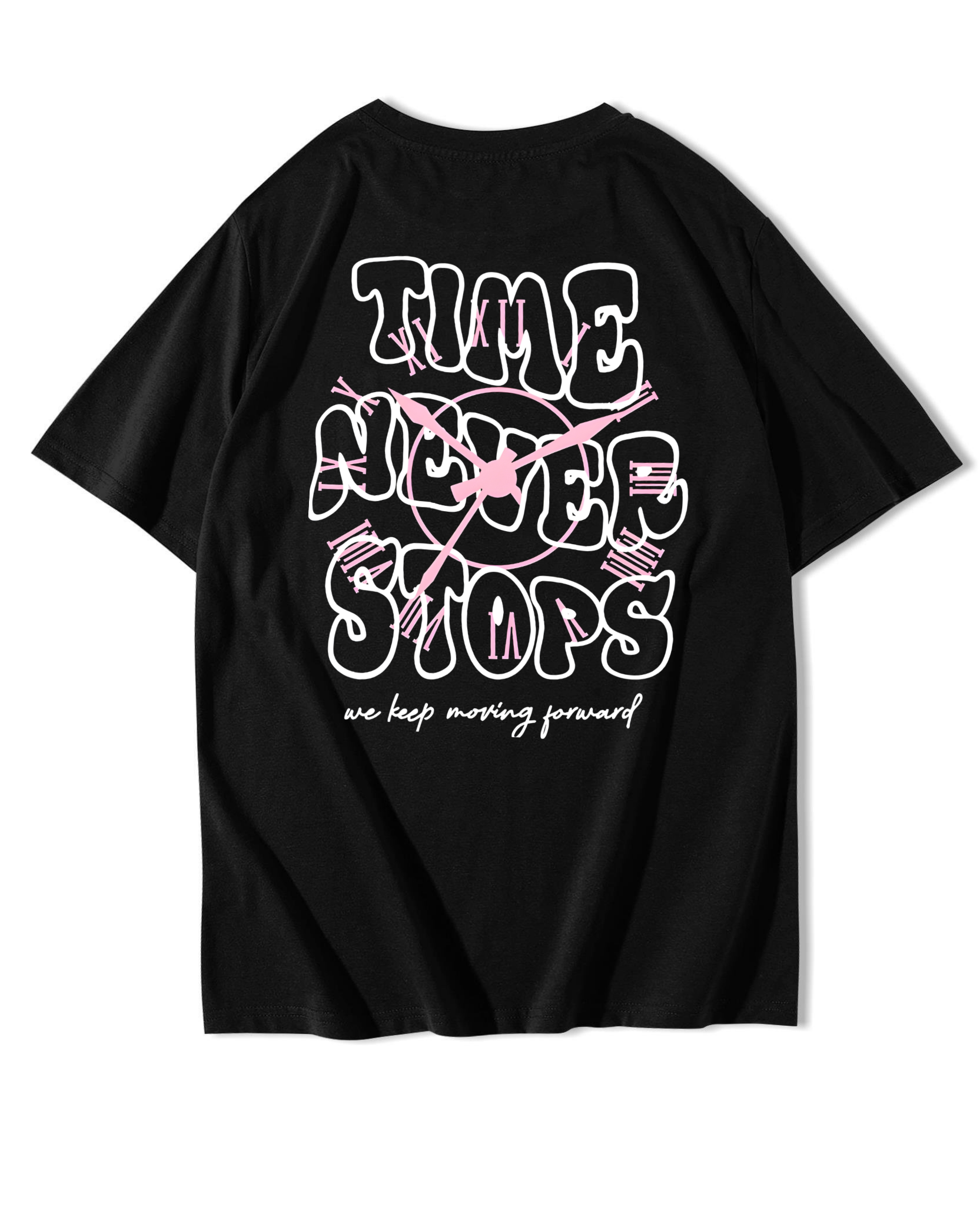 BRZ Collection Unisex Oversize Time Never Stops T-shirt