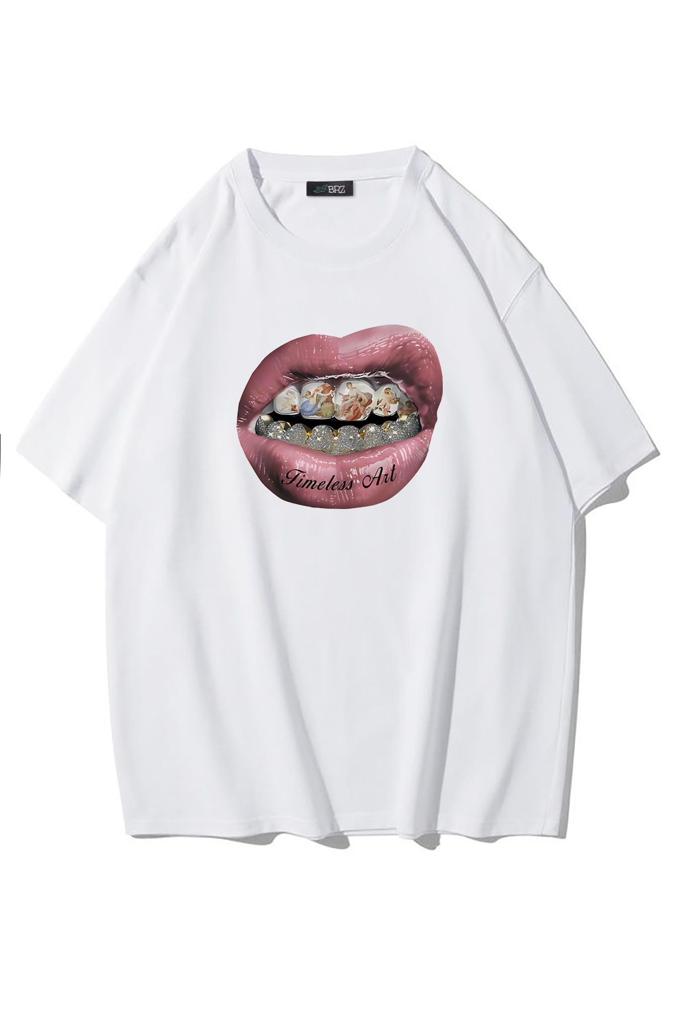 BRZ Collection Timeless Art T-shirt Beyaz