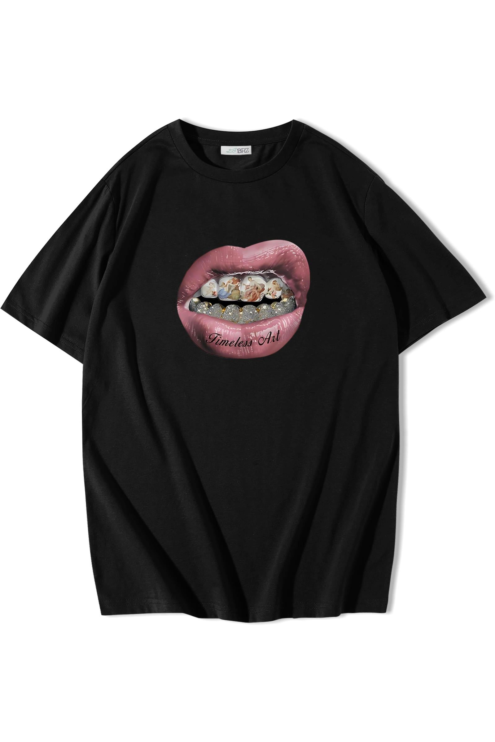 BRZ Collection Unisex Oversize Timeless Art T-shirt Siyah