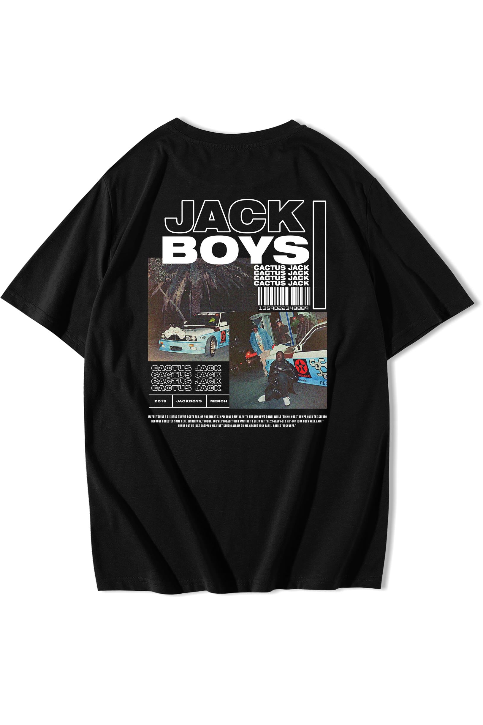 BRZ Collection Unisex Oversize Travis Scott Jack Boys Cactus Jack T-shirt