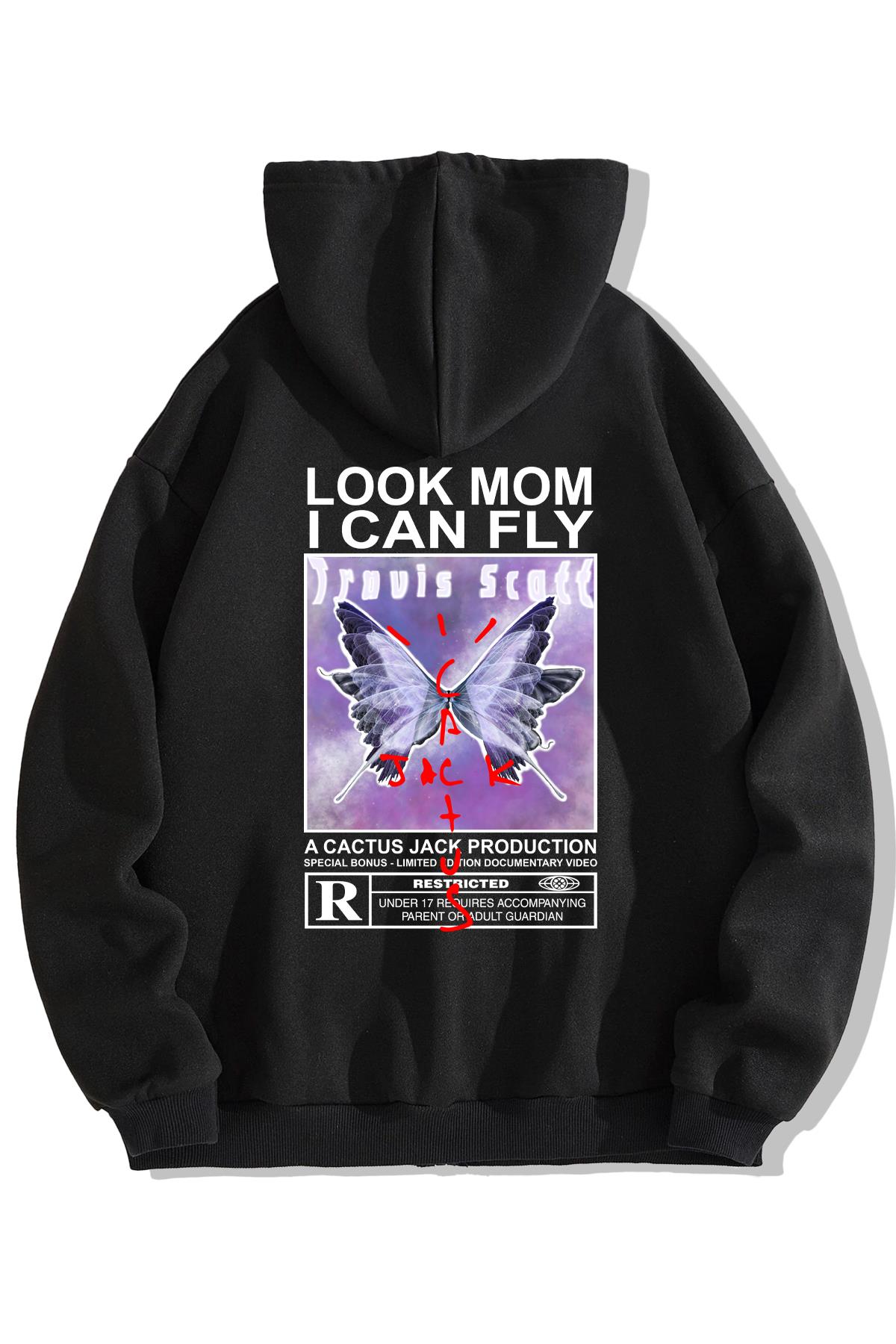 BRZ Collection Unisex Oversize Travis Scott Cactus Jack Fermuarlı Hoodie