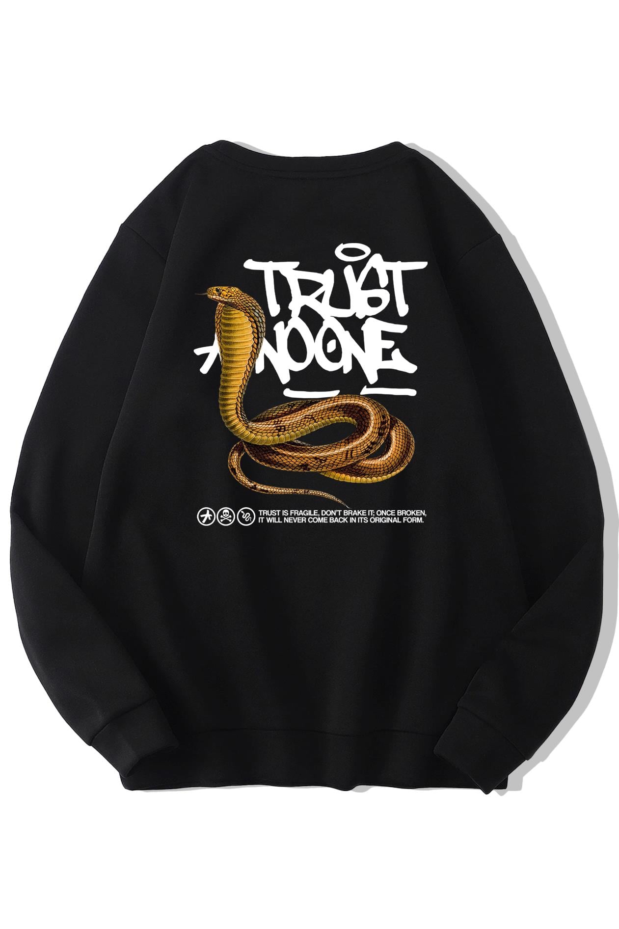 BRZ Collection Unisex Oversize Trust No One Sweatshirt