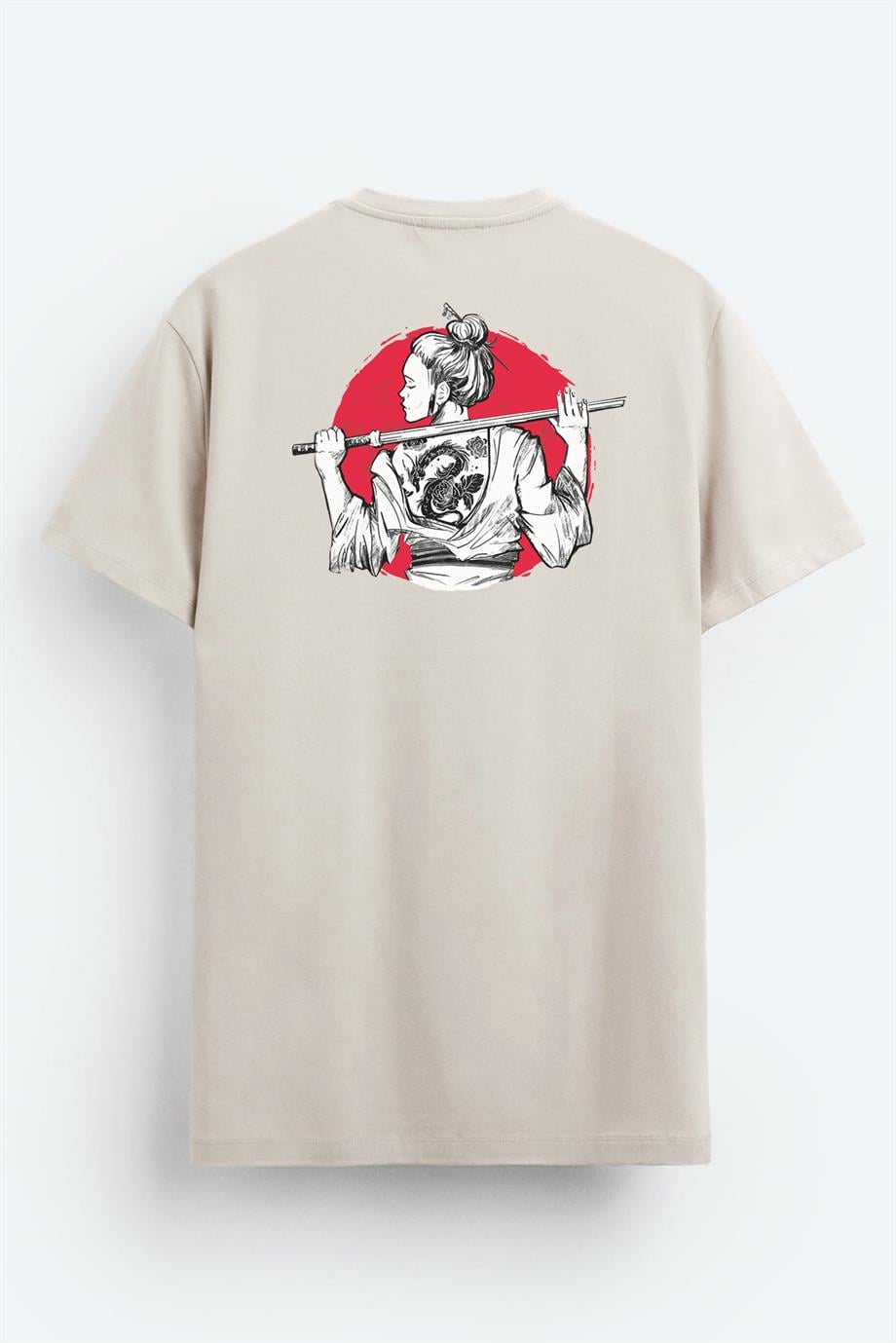BRZ Collection Unisex Samurai Girl Regular Fit T-shirt