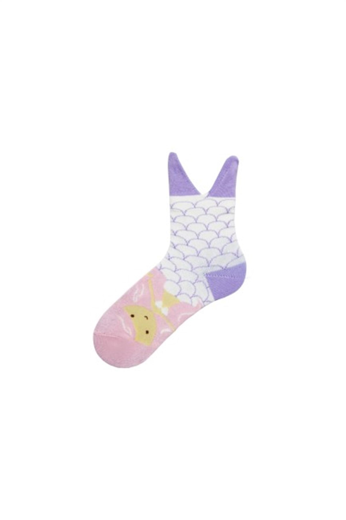 BRZ Kids 3D Deniz Kızı Desenli Kız Çocuk Çorabı 3Lü Set