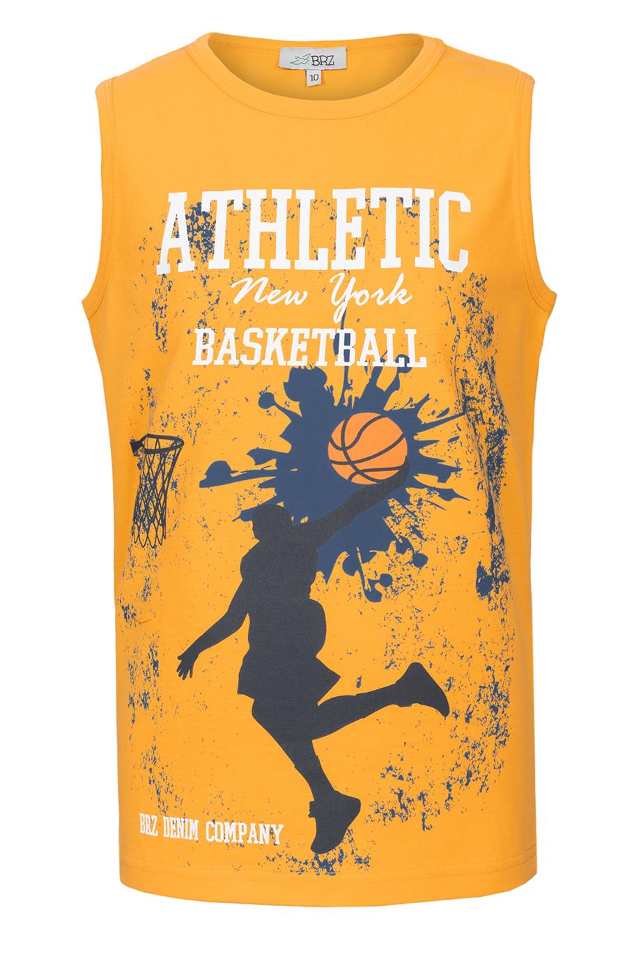 BRZ Kids Basketbol Baskılı Erkek Çocuk Sıfır Kol T-shirt