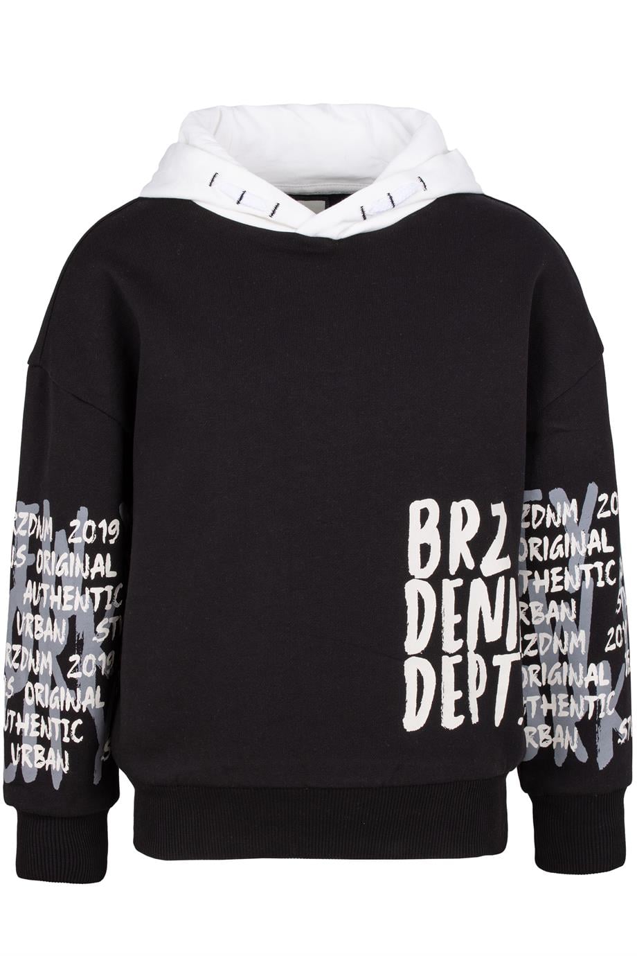 BRZ Kids Baskılı Erkek Çocuk Kapüşonlu Sweatshirt Hoodie
