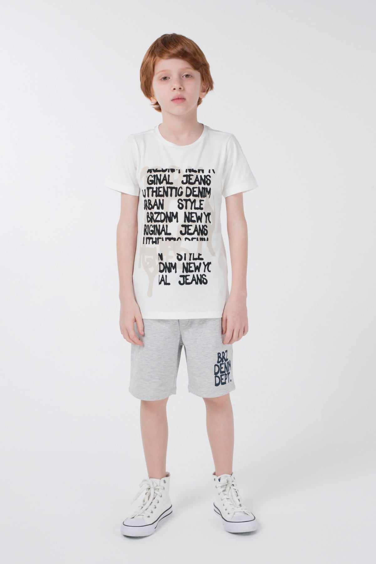 BRZ Kids Baskılı Erkek Çocuk Kısa Kollu T-shirt