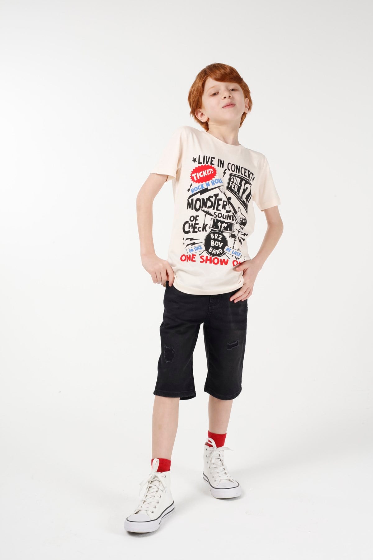 BRZ Kids Baskılı Erkek Çocuk Kısa Kollu T-shirt