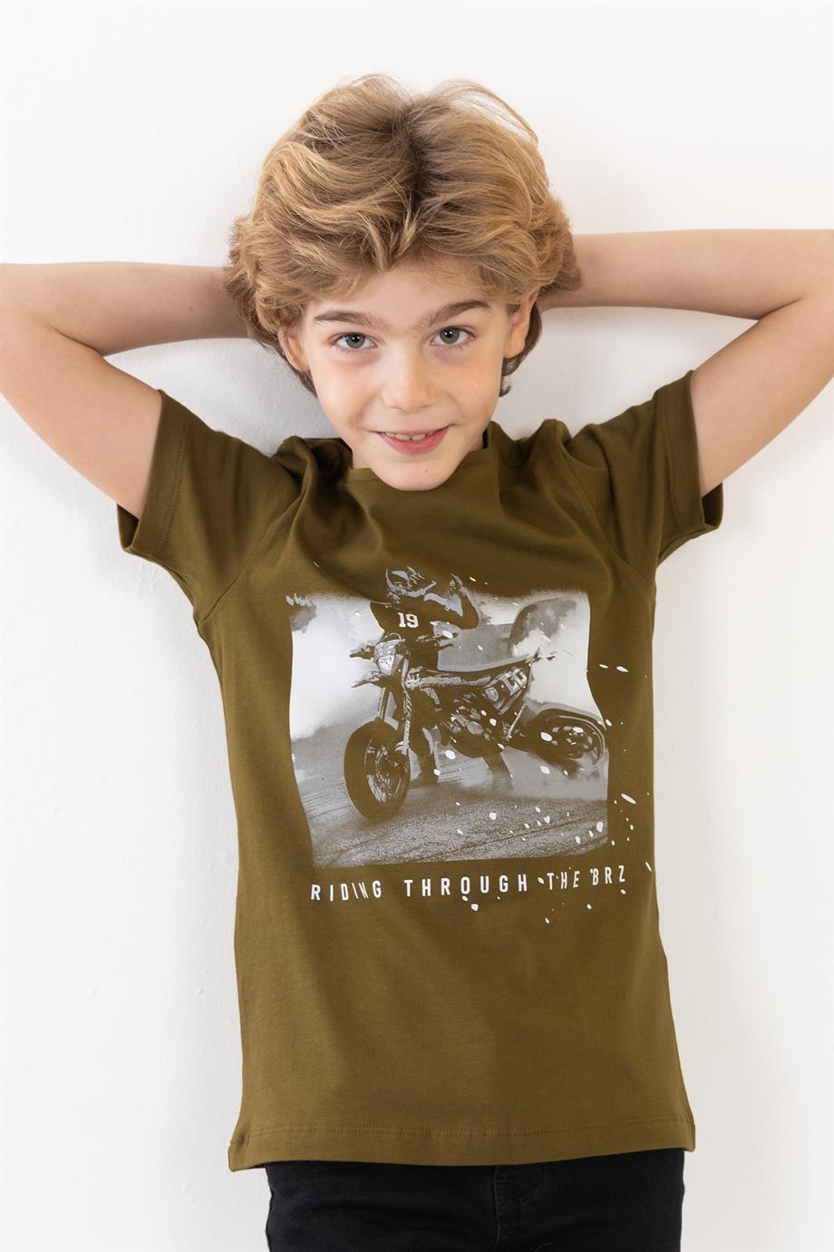 BRZ Kids Baskılı Erkek Çocuk Kısa Kollu T-shirt