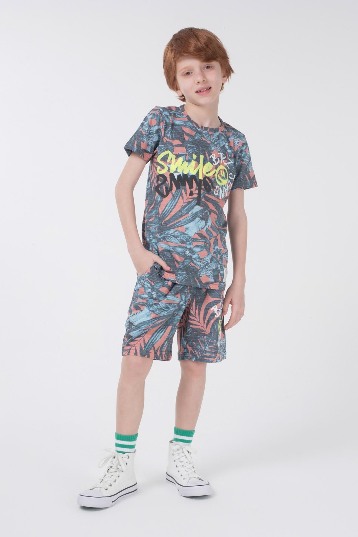 BRZ Kids Baskılı Erkek Çocuk Kısa Kollu T-shirt