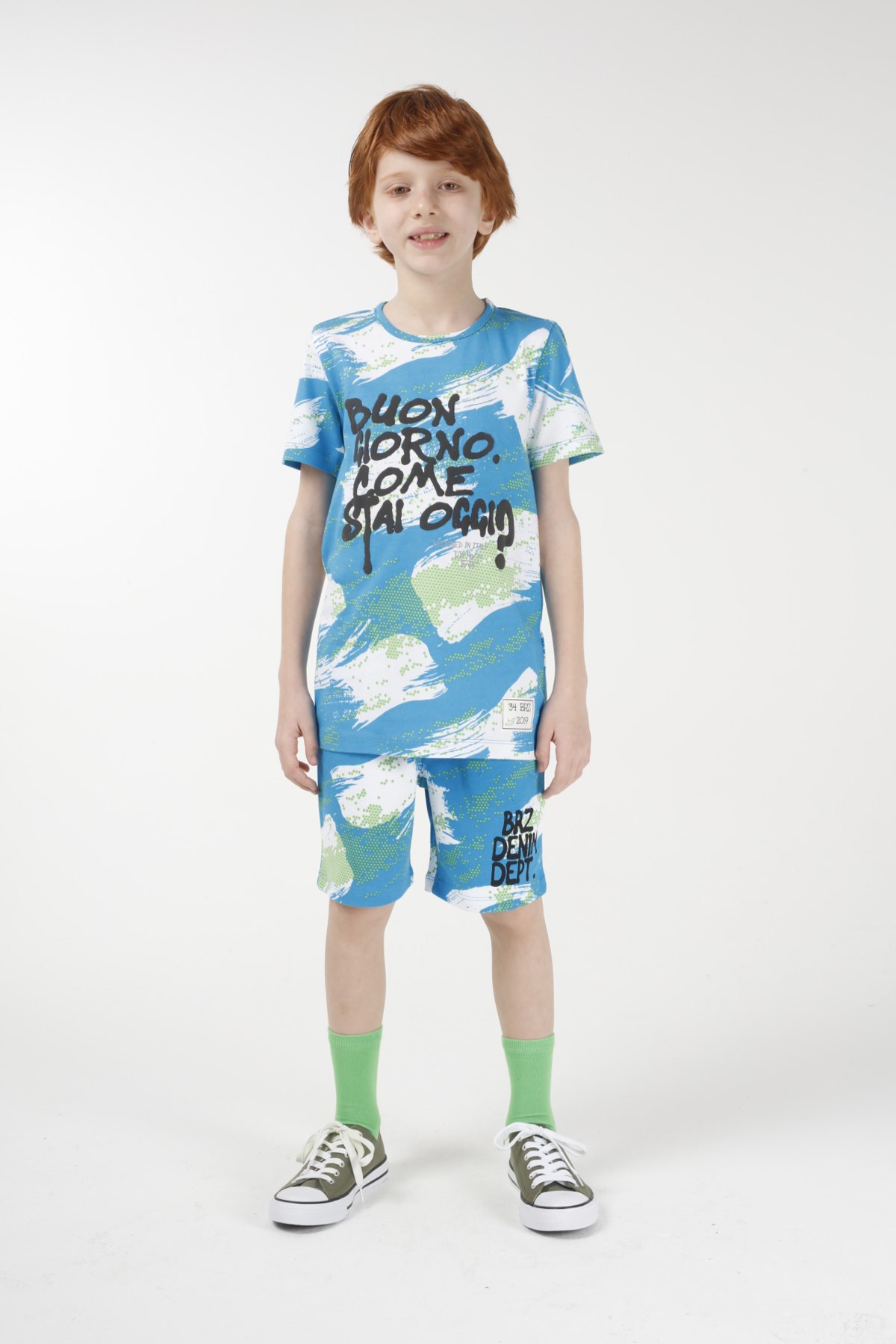 BRZ Kids Baskılı Erkek Çocuk Kısa Kollu T-shirt