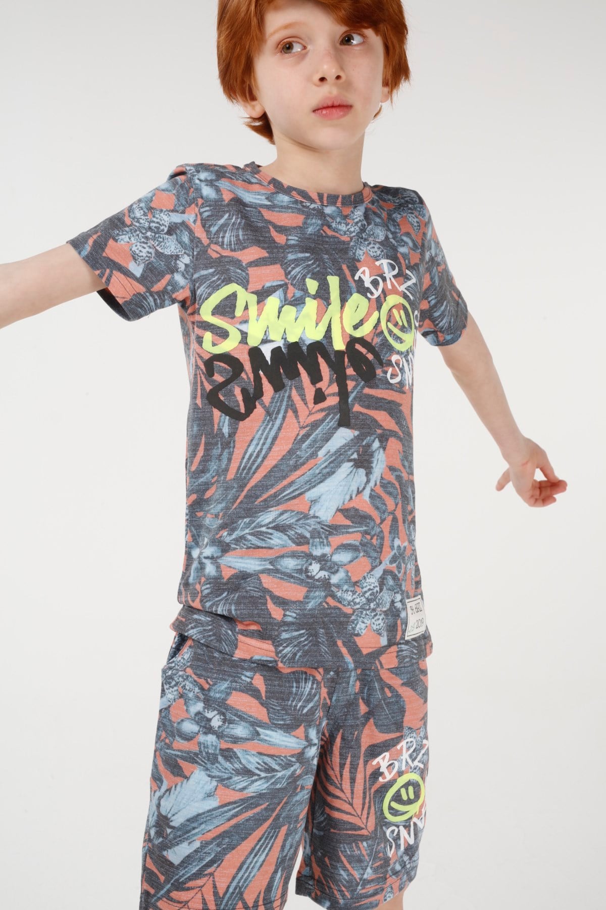 BRZ Kids Baskılı Erkek Çocuk Kısa Kollu T-shirt