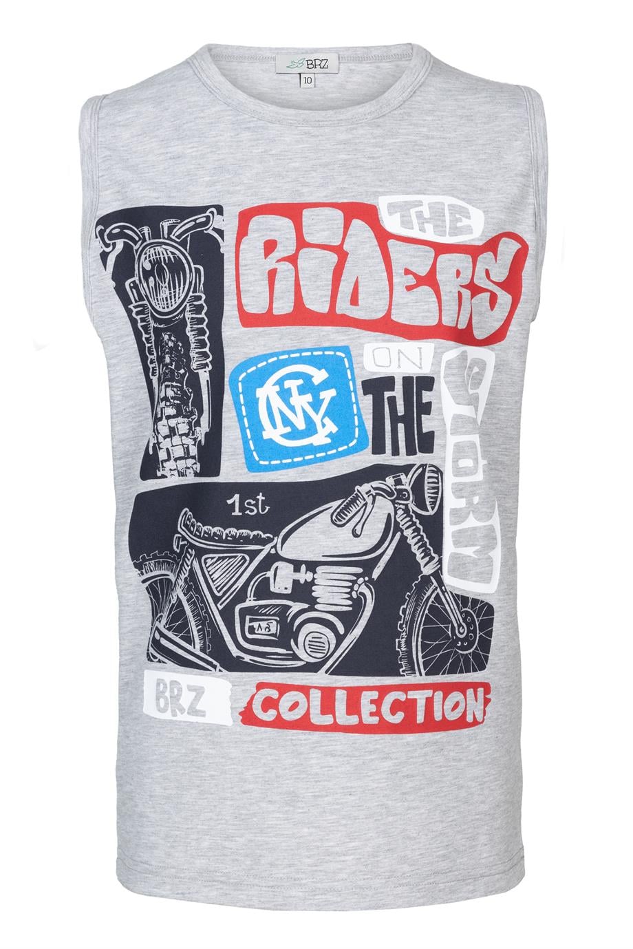 BRZ Kids Baskılı Erkek Çocuk Sıfır Kol T-shirt