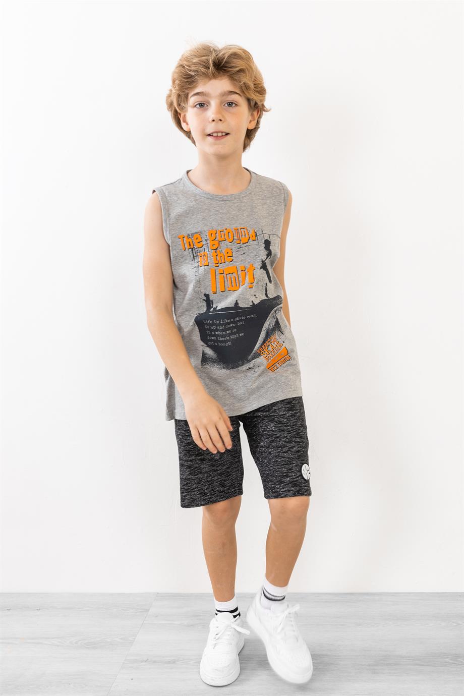 BRZ Kids Baskılı Erkek Çocuk Sıfır Kol T-shirt