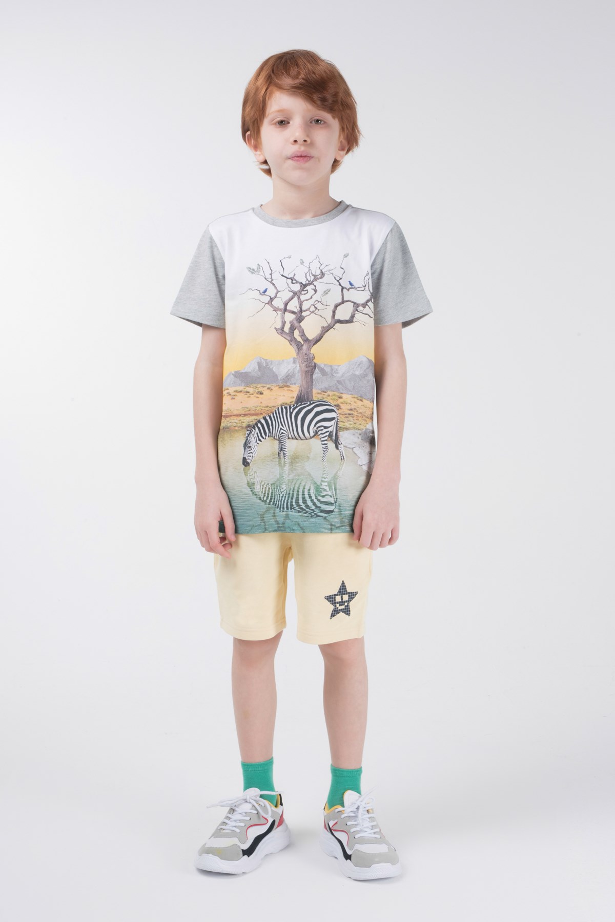 BRZ Kids Baskılı Erkek Çocuk Şort