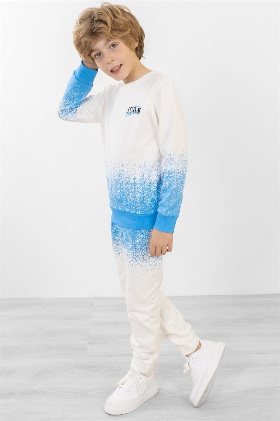 BRZ Kids Baskılı Erkek Çocuk Sweatshirt Pantolon Takım