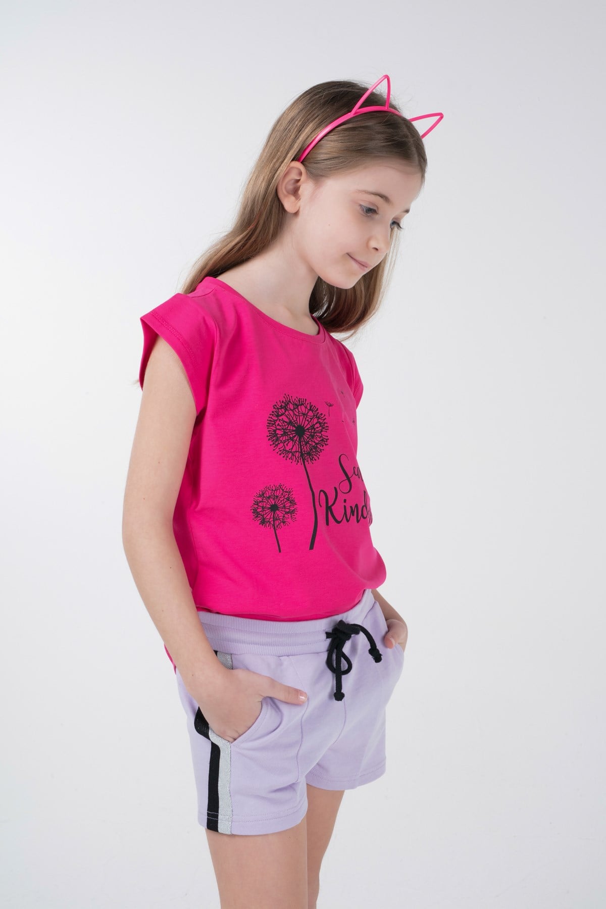 BRZ Kids Baskılı Kız Çocuk Kısa Kollu T-shirt