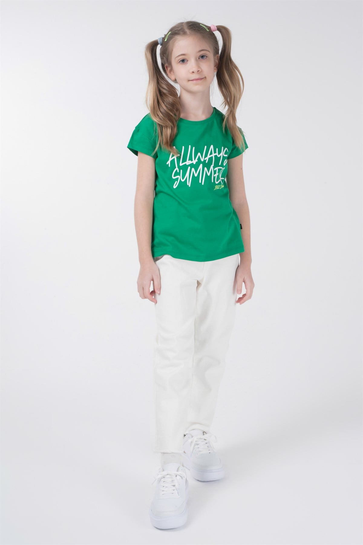 BRZ Kids Baskılı Kız Çocuk Kısa Kollu T-shirt