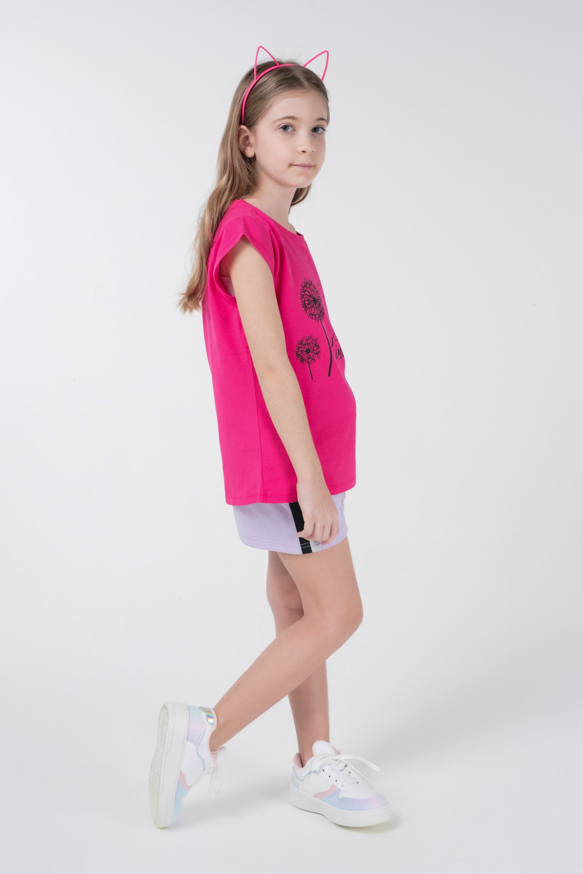 BRZ Kids Baskılı Kız Çocuk Kısa Kollu T-shirt
