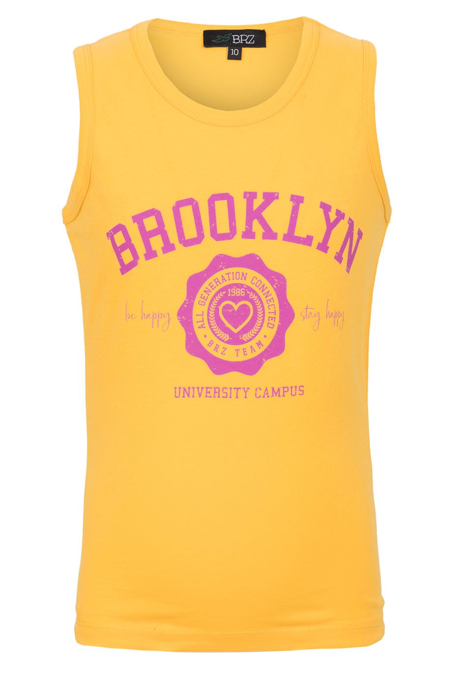 BRZ Kids Baskılı Kız Çocuk Sıfır Kol T-shirt
