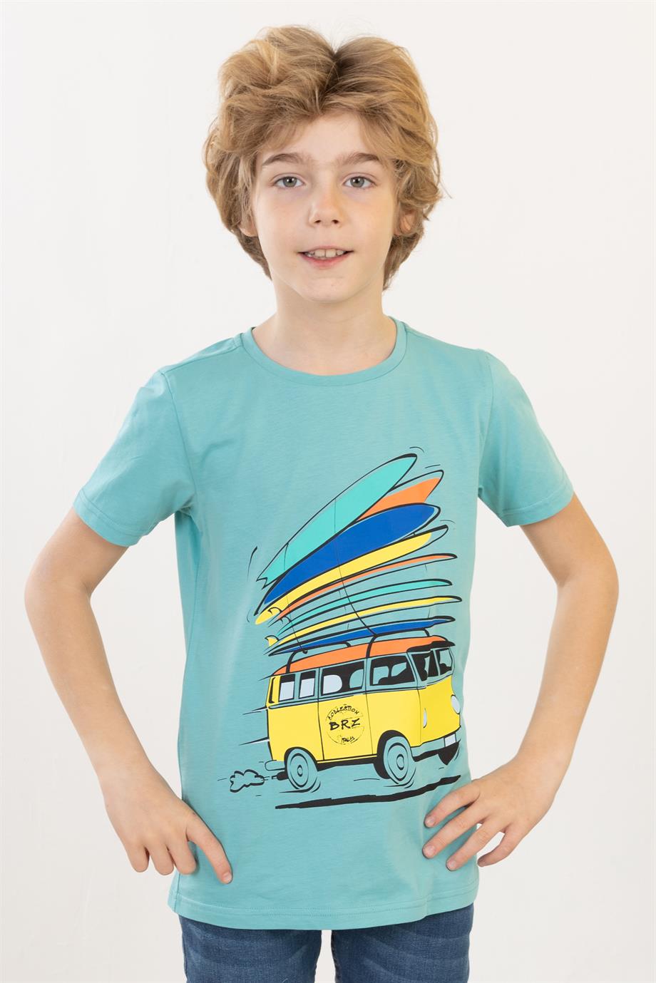 BRZ Kids Baskılı Unisex Çocuk Kısa Kollu T-shirt