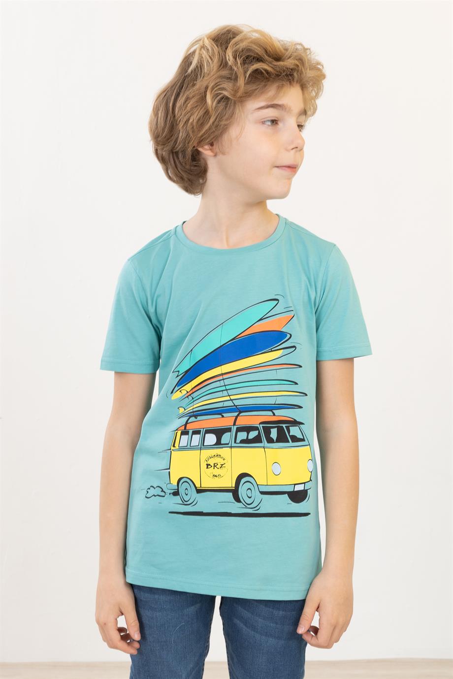BRZ Kids Baskılı Unisex Çocuk Kısa Kollu T-shirt