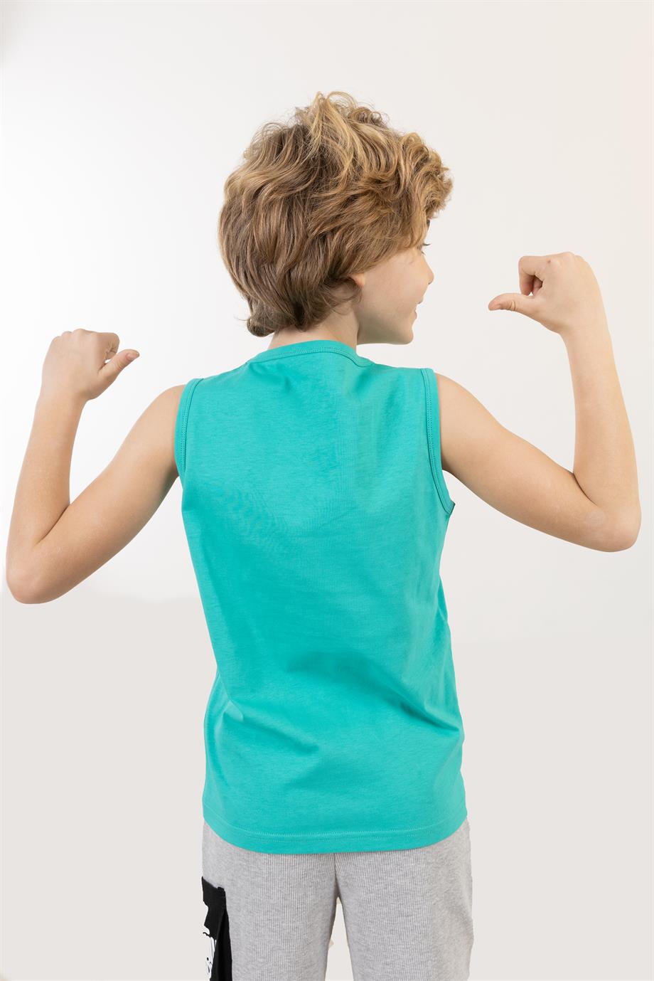 BRZ Kids Baskılı Unisex Çocuk Sıfır Kol T-shirt