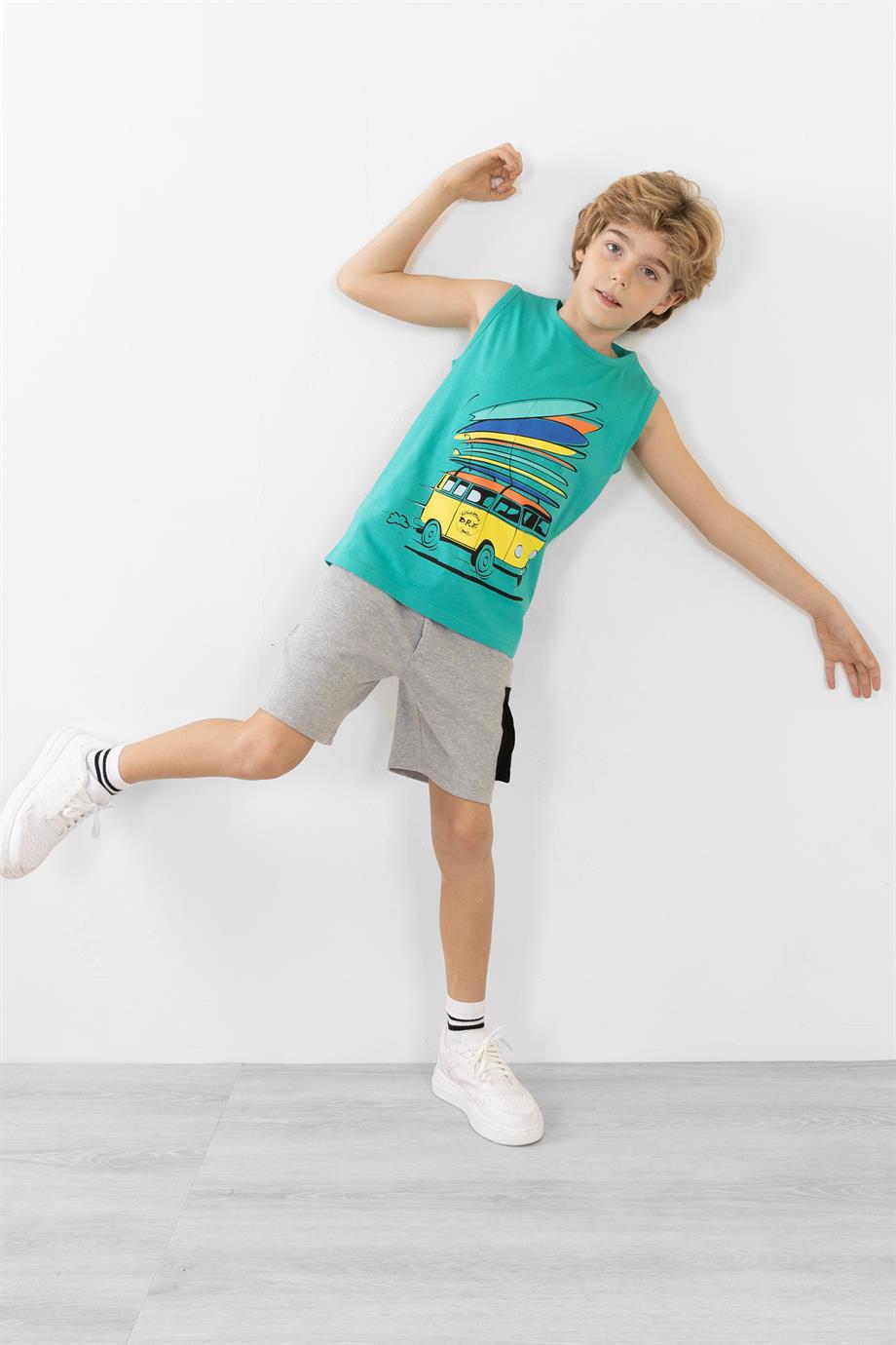 BRZ Kids Baskılı Unisex Çocuk Sıfır Kol T-shirt