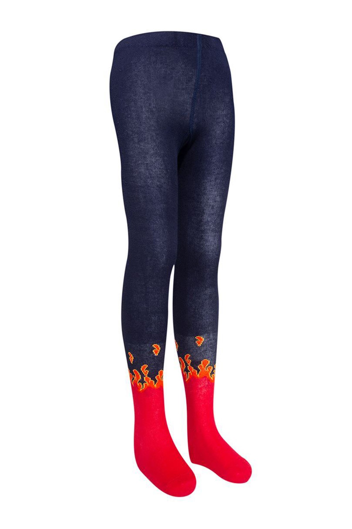 BRZ Kids Bileği Alev Desenli Kız Çocuk Külotlu Çorap 3lü Set