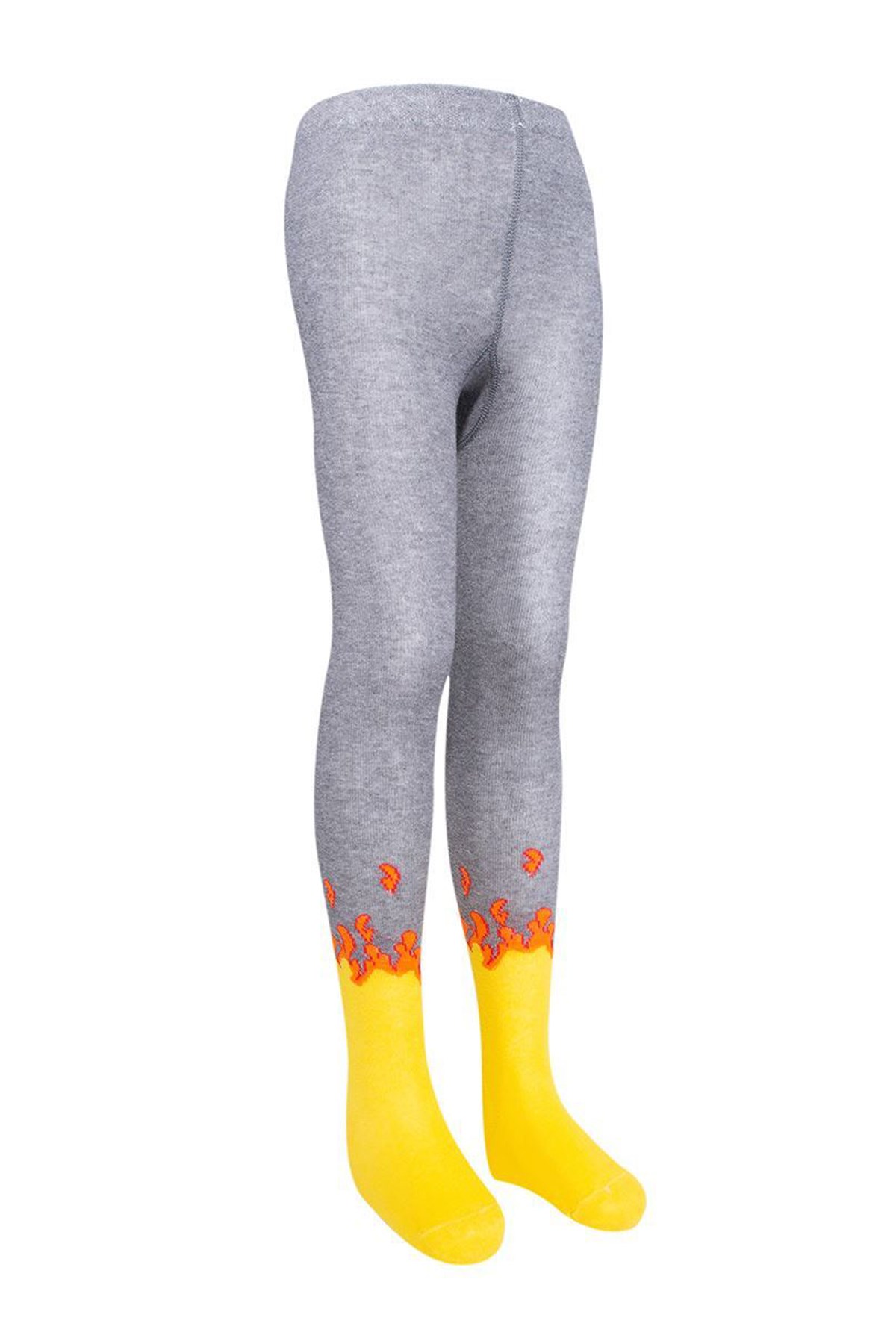 BRZ Kids Bileği Alev Desenli Kız Çocuk Külotlu Çorap 3lü Set