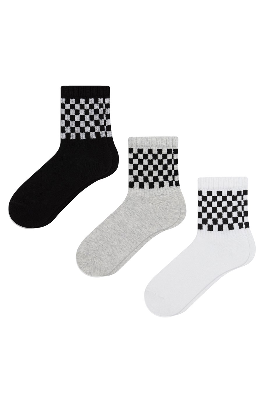 BRZ Kids Dama Desenli Erkek Çocuk Çorabı 3lü set