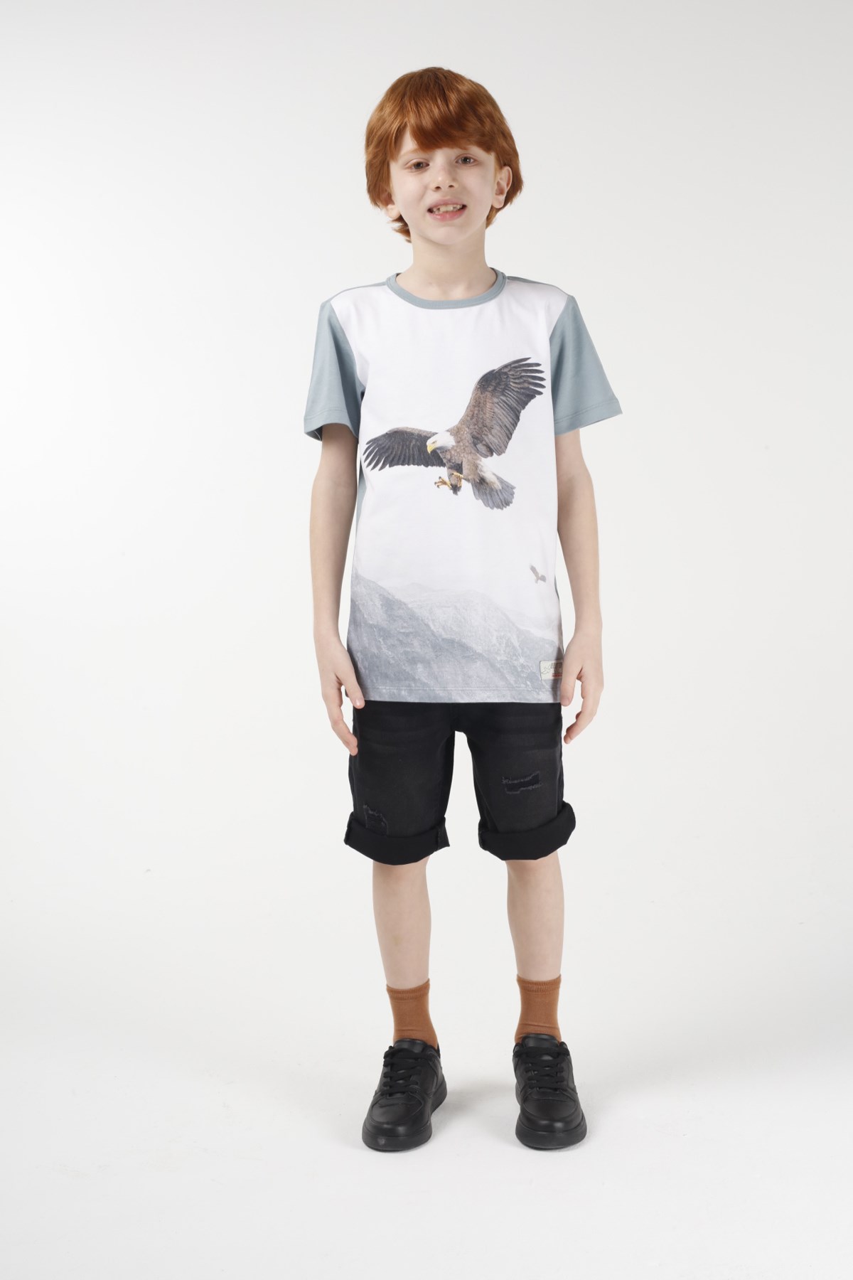 BRZ Kids Dijital Baskılı Erkek Çocuk Kısa Kollu T-shirt