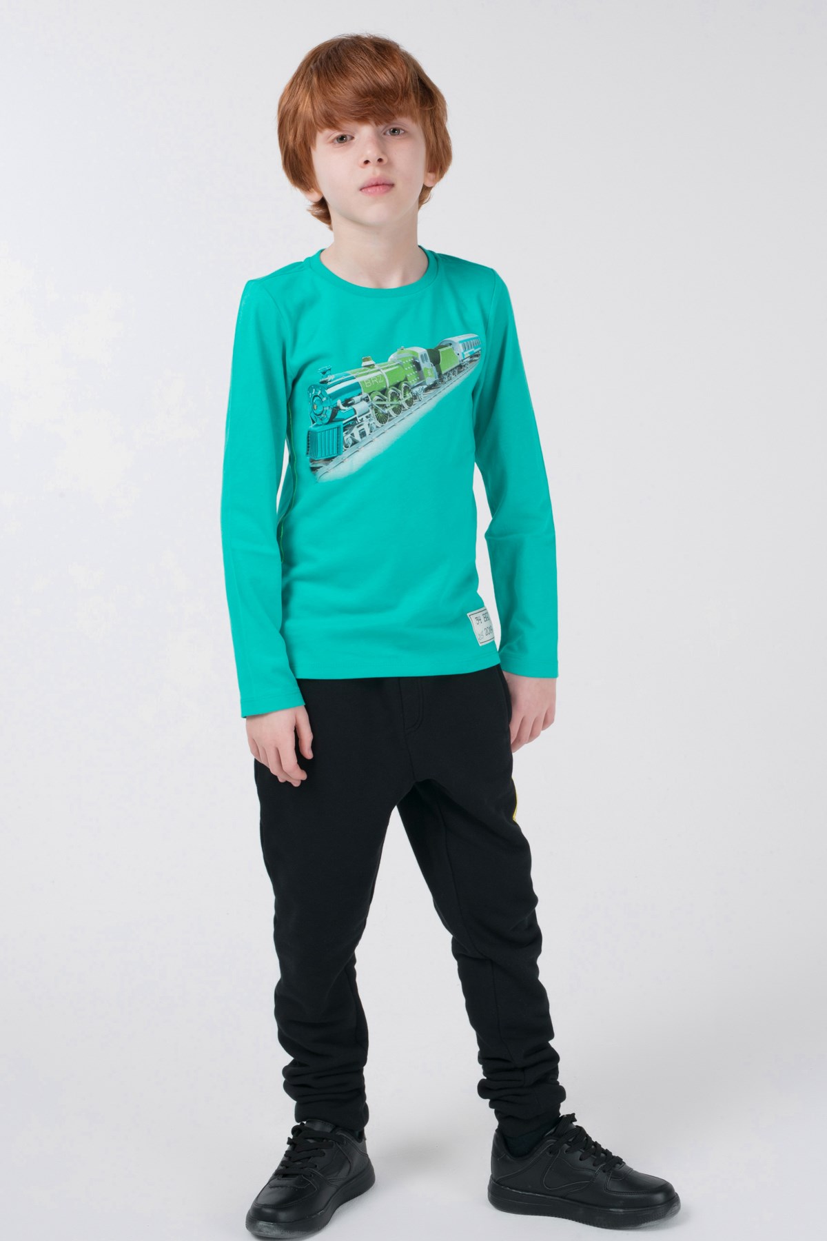 BRZ Kids Dijital Baskılı Erkek Çocuk Uzun Kollu T-shirt