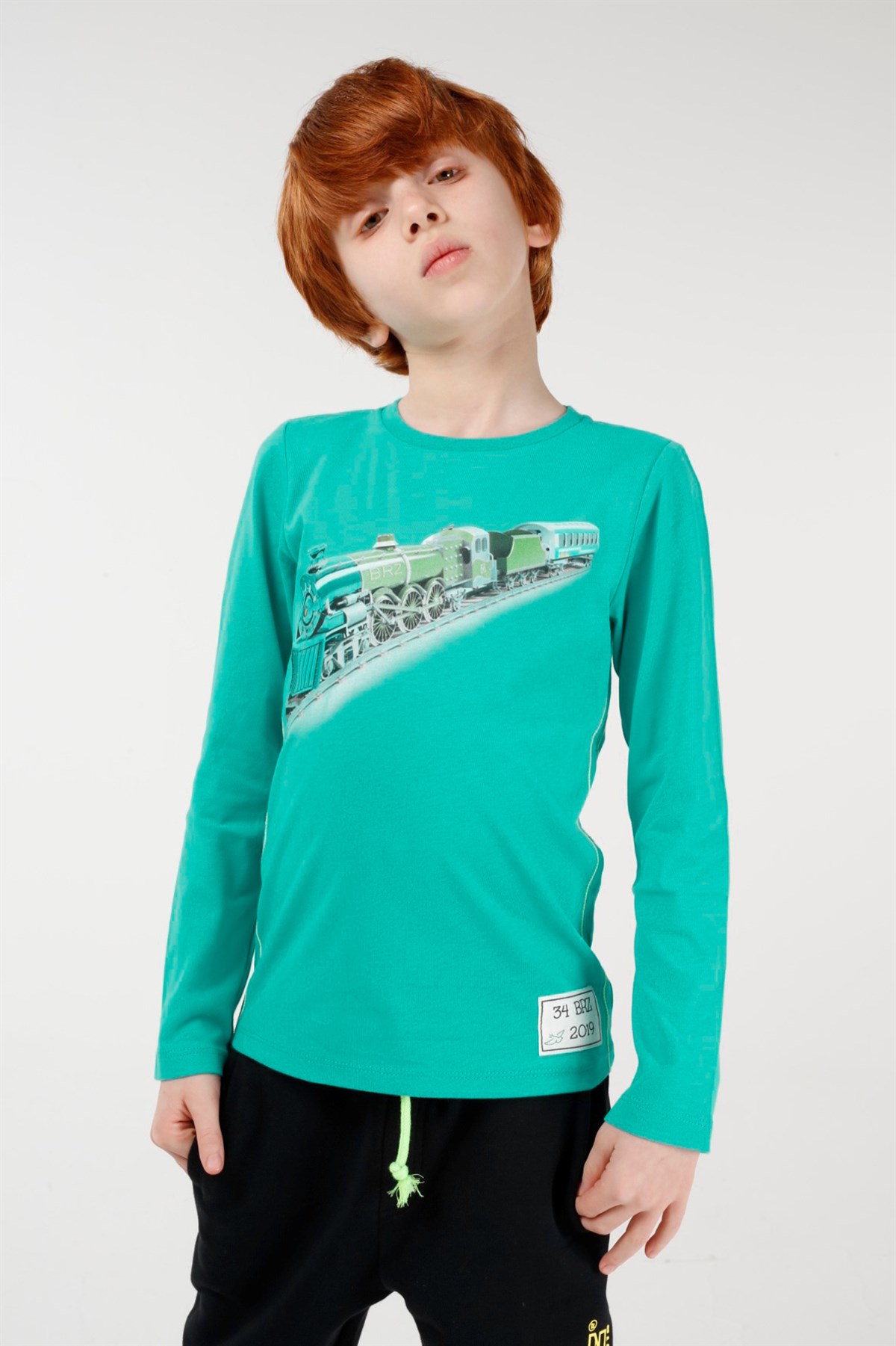 BRZ Kids Dijital Baskılı Erkek Çocuk Uzun Kollu T-shirt