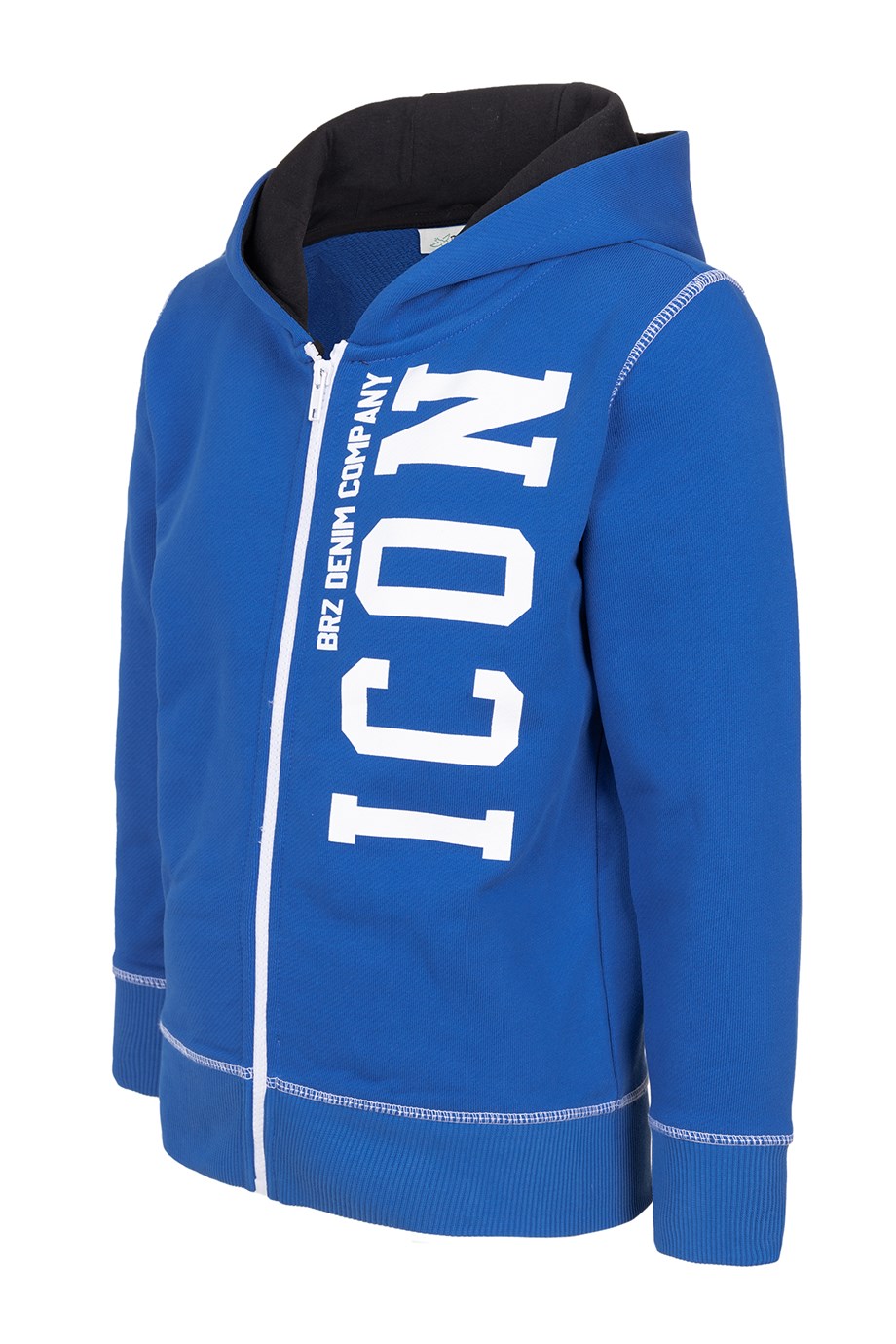 BRZ Kids Erkek Çocuk Baskılı Fermuarlı Kapüşonlu Sweatshirt