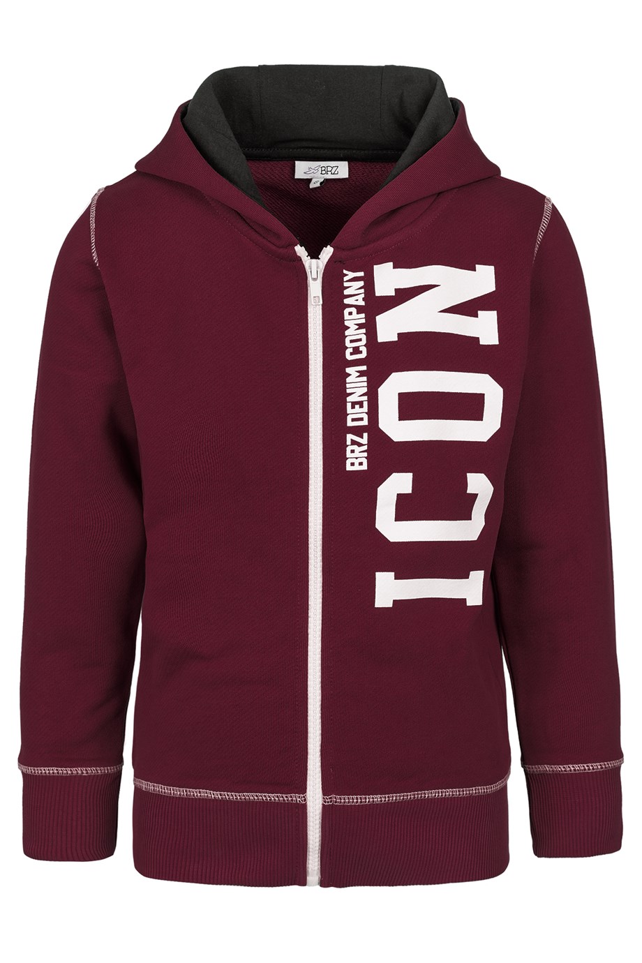 BRZ Kids Erkek Çocuk Baskılı Fermuarlı Kapüşonlu Sweatshirt