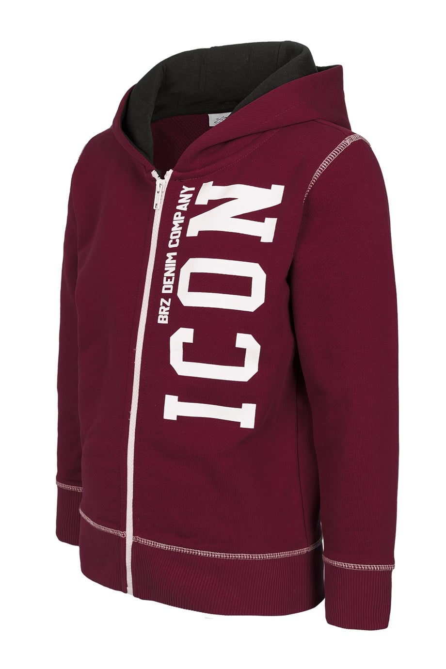 BRZ Kids Erkek Çocuk Baskılı Fermuarlı Kapüşonlu Sweatshirt
