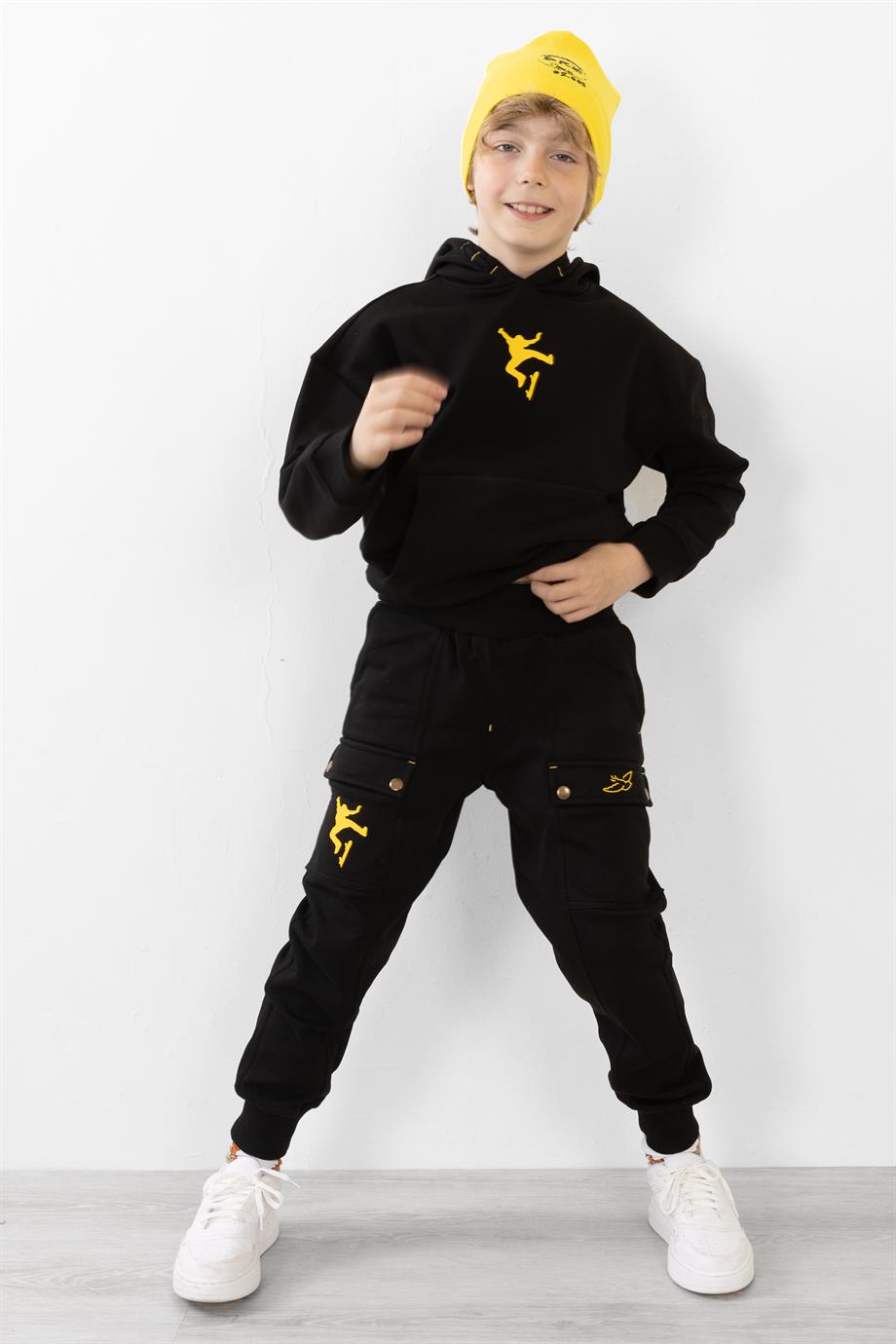 BRZ Kids Erkek Çocuk Kapüşonlu Sweatshirt Pantolon Takım