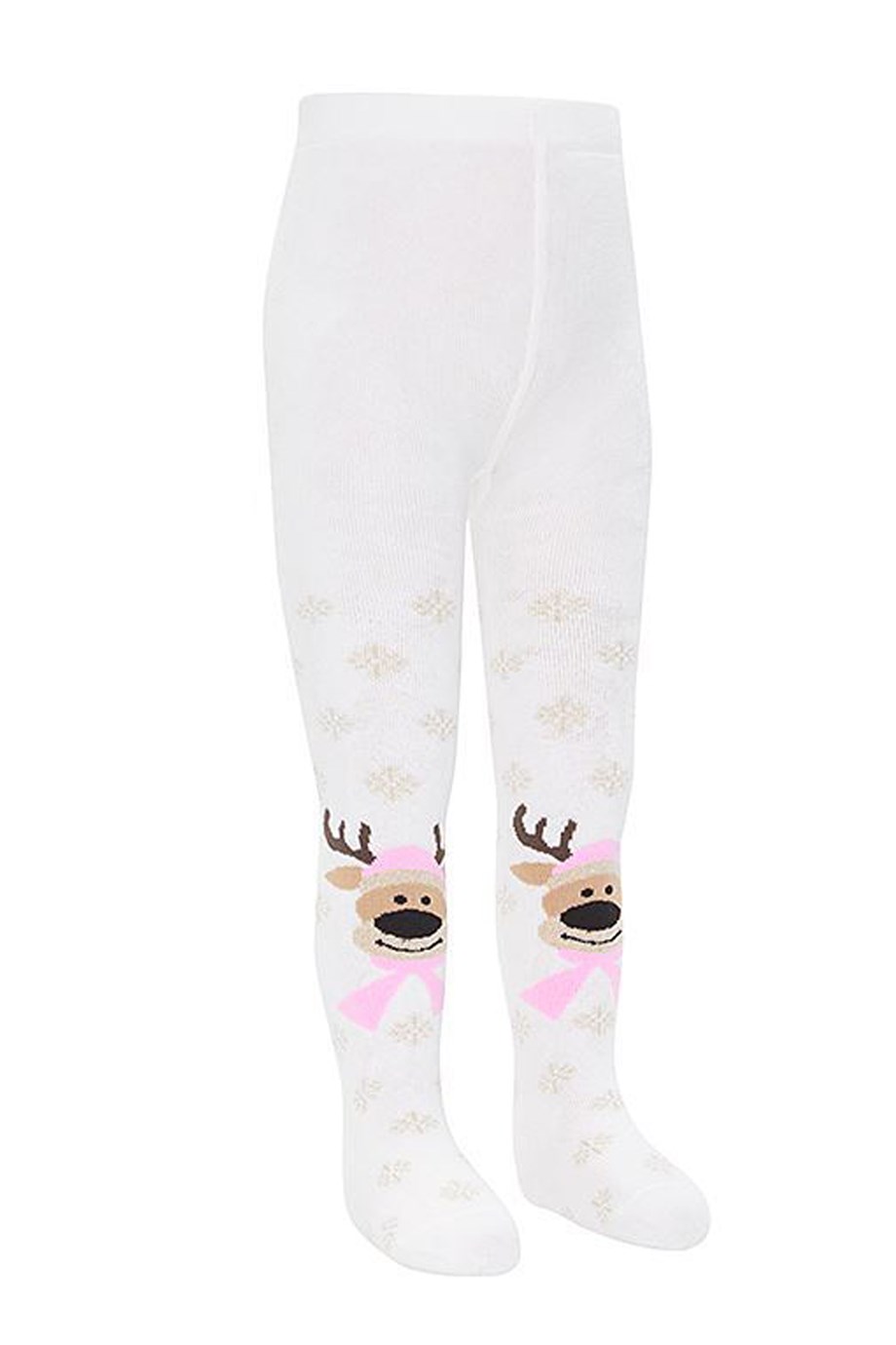 BRZ Kids Geyik Desen Havlu Kız Çocuk Külotlu Çorap 3lü Set