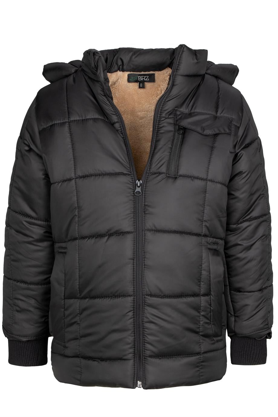 BRZ Kids İçi Polar Astarlı Cepli Kapüşonlu Çocuk Mont