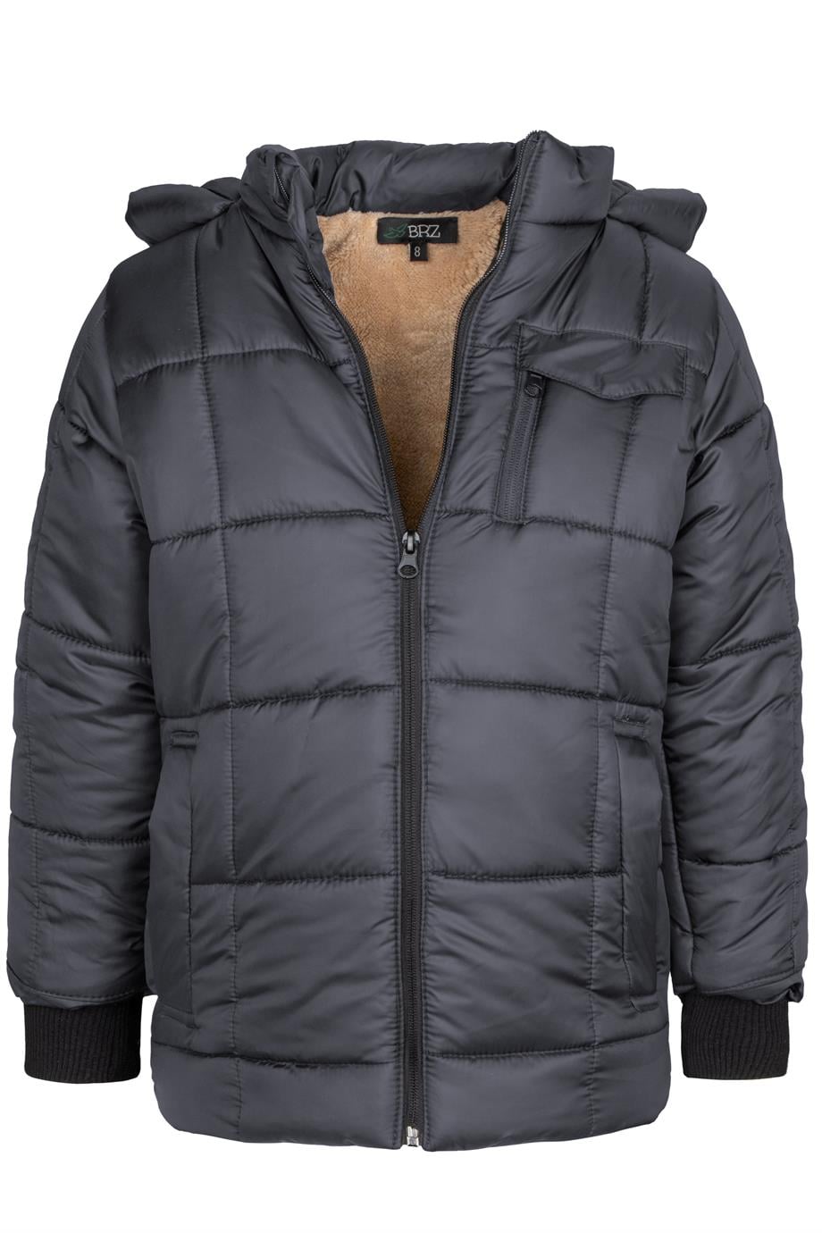 BRZ Kids İçi Polar Astarlı Cepli Kapüşonlu Çocuk Mont