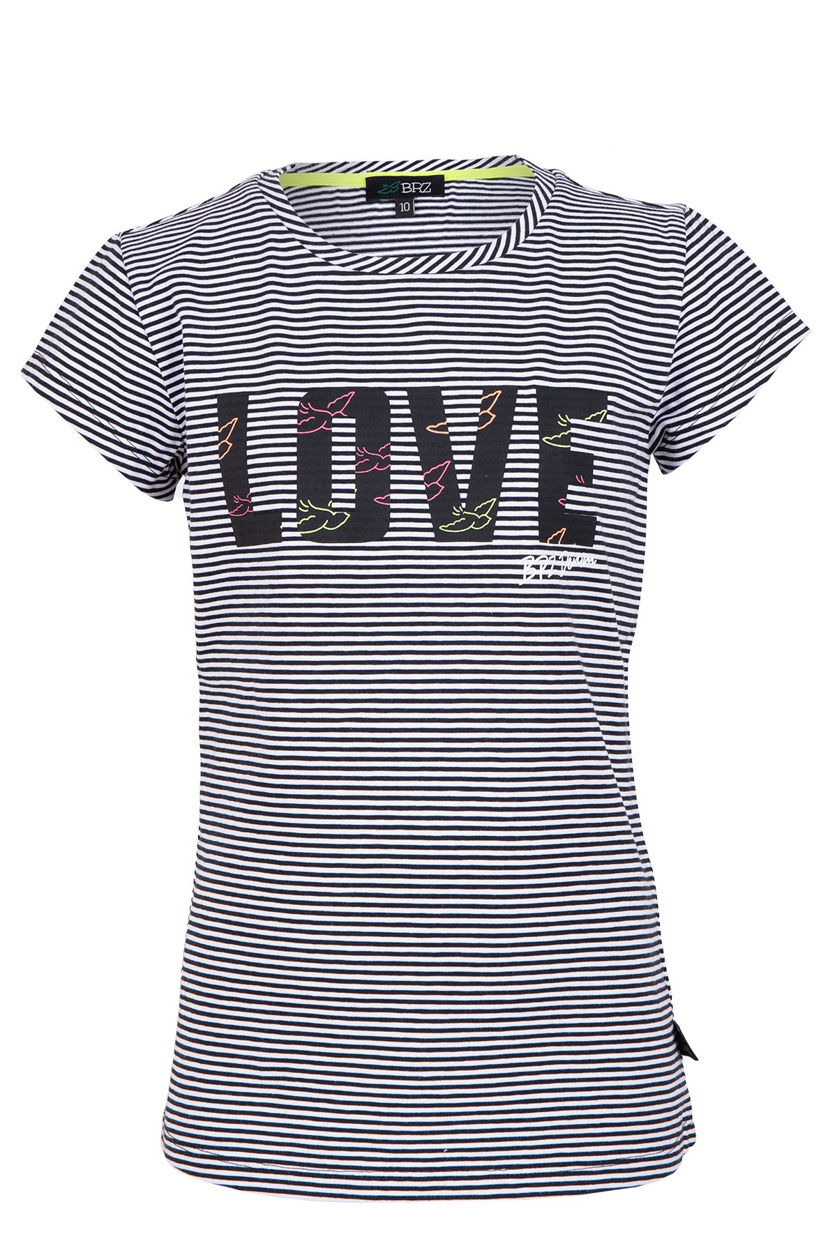BRZ Kids İpliği Boyalı Kız Çocuk Kısa Kollu T-shirt
