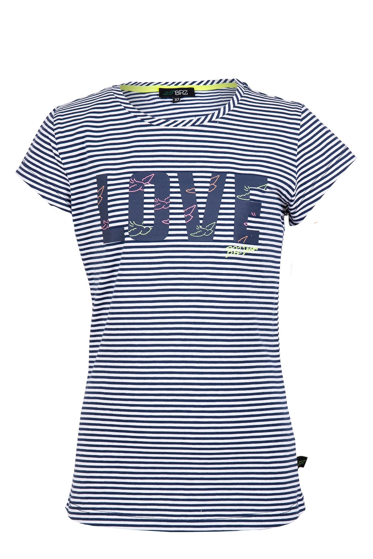 BRZ Kids İpliği Boyalı Kız Çocuk Kısa Kollu T-shirt