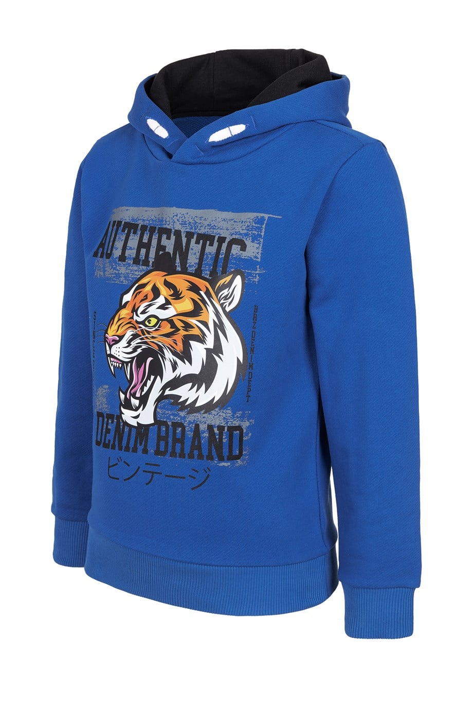 BRZ Kids Kaplan Baskılı Erkek Çocuk Kapüşonlu Sweatshirt